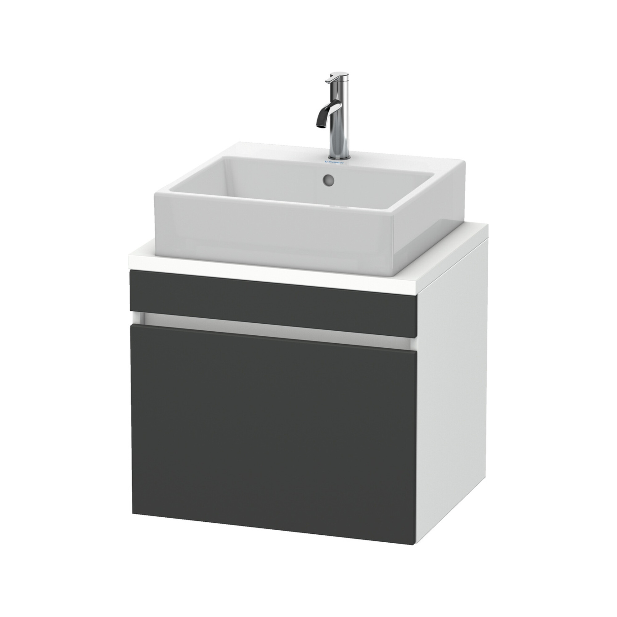 Duravit Waschtischunterschrank Com DuraStyle 60x47,8cm, gra m/we ma, f Kons, 1 Ausz.
