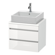 Duravit Waschtischunterschrank Com DuraStyle 60x47,8cm, w hgl/we ma, f Kons, 2 Schub.