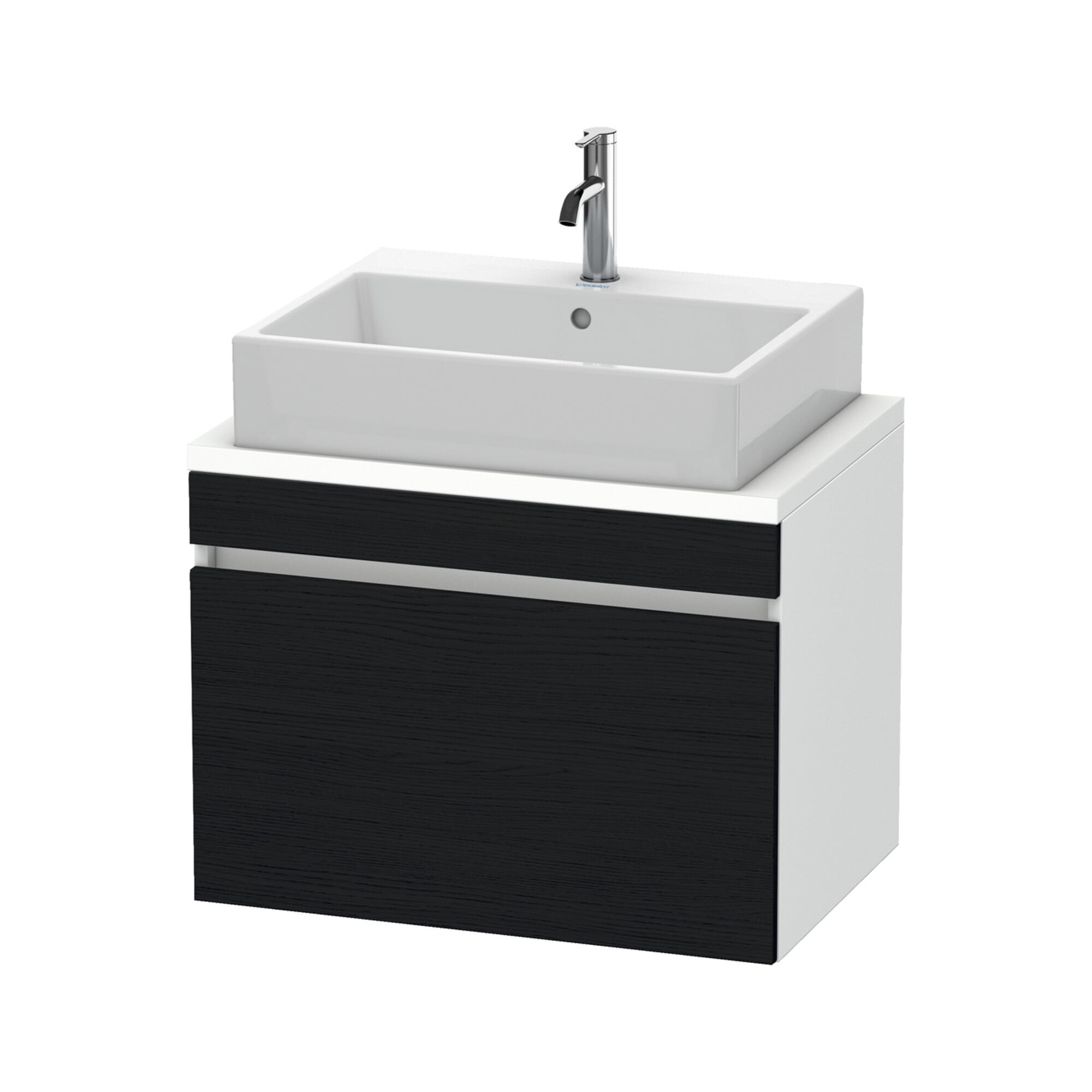 Duravit Waschtischunterschrank Com DuraStyle 70x47,8cm, Ei sw/we ma, f Kons, 1 Auszug