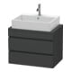 Duravit Waschtischunterschrank Com DuraStyle 70x47,8cm, graph ma, f Kons, 2 Schub.-1