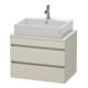 Duravit Waschtischunterschrank Com DuraStyle 70x47,8cm, Tau, f Konsole, 2 Schubkästen-1