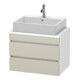 Duravit Waschtischunterschrank Com DuraStyle 70x47,8cm, tau/we ma, f Kons, 2 Schub.-1