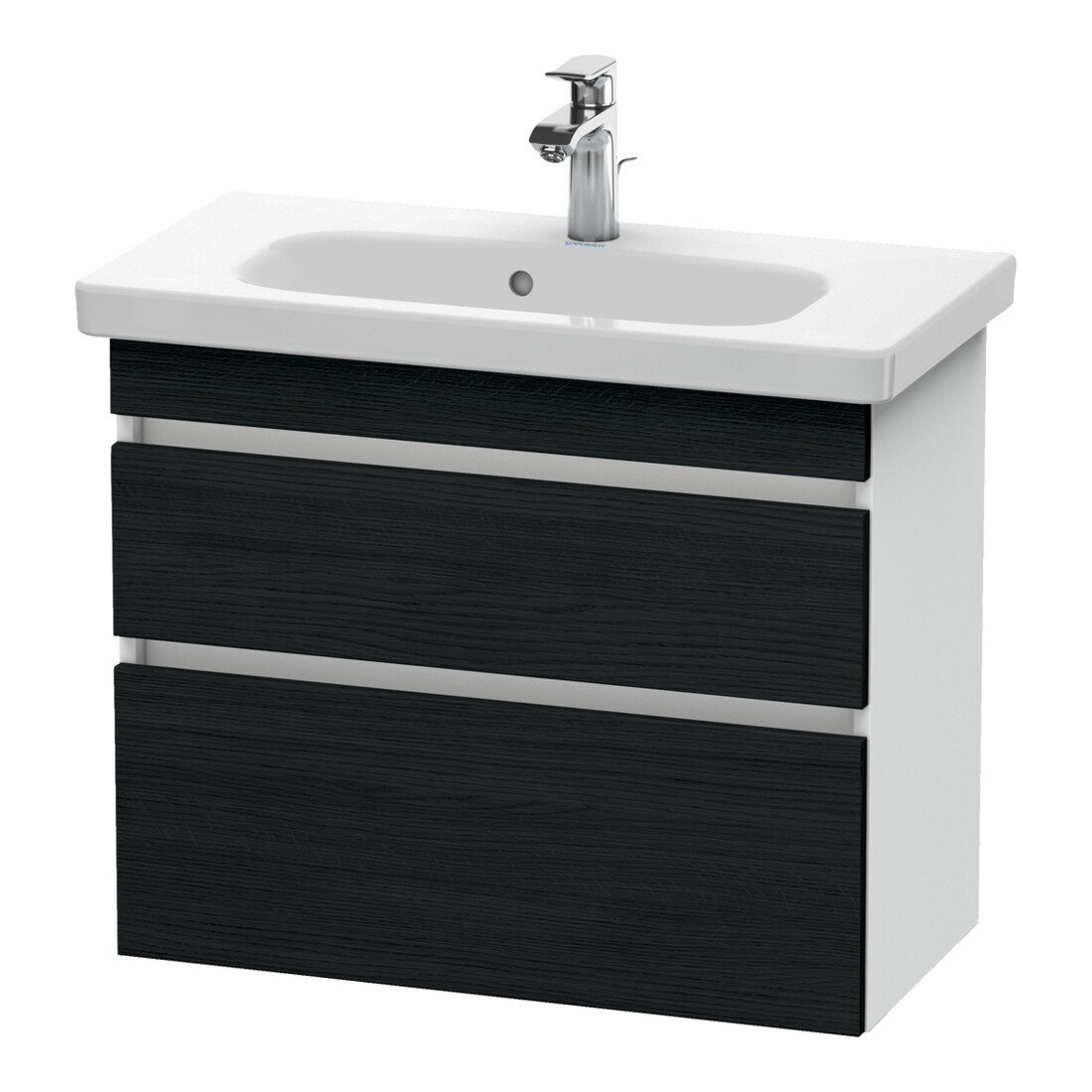 Duravit Waschtischunterschrank Com DuraStyle 73x36,8cm, Ei sw/we ma, 2 SchKa., wandhängend