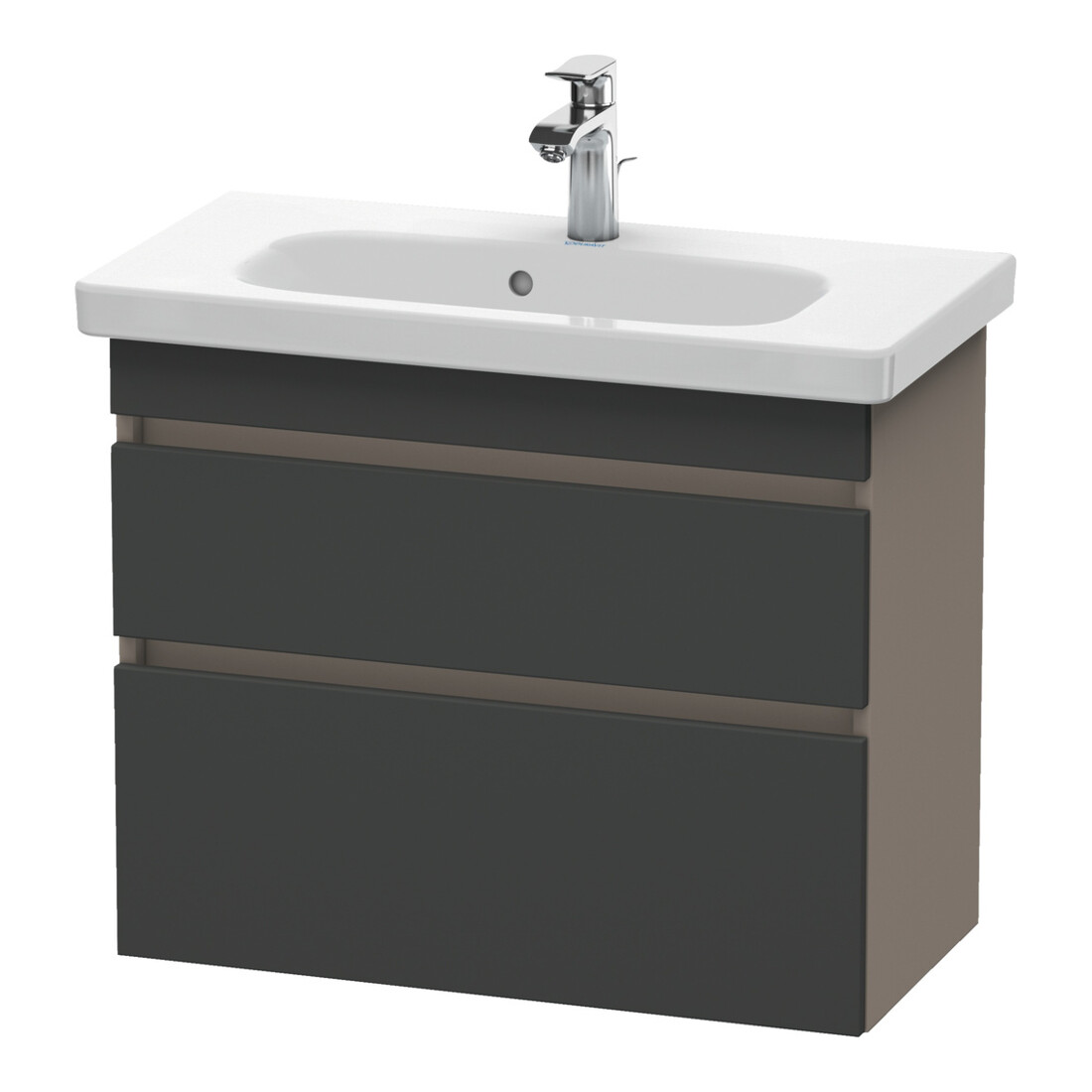 Duravit Waschtischunterschrank Com DuraStyle 73x36,8cm, gra m/bas ma, 2 SchKa., wandhängend