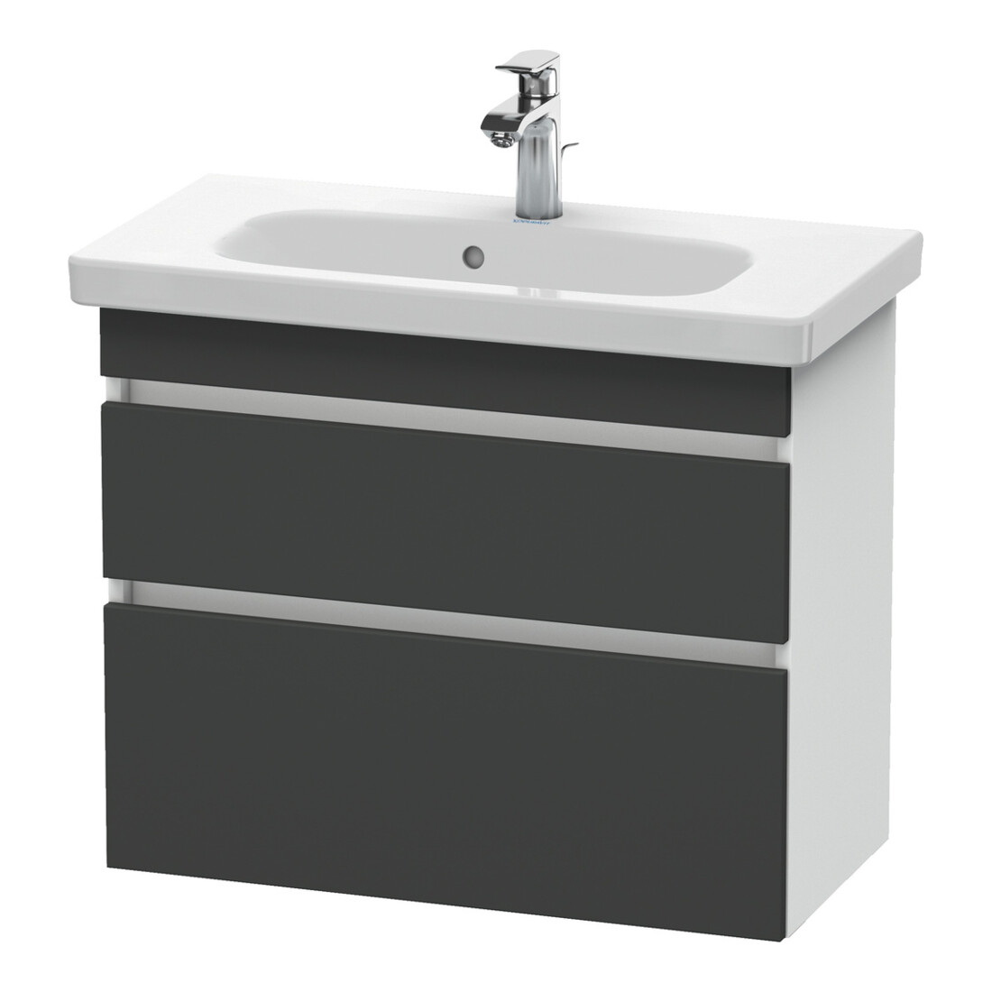 Duravit Waschtischunterschrank Com DuraStyle 73x36,8cm, gra m/we ma, 2 SchKa., wandhängend
