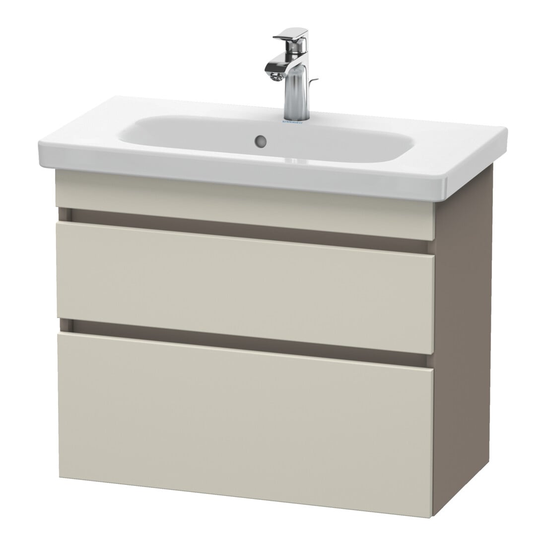 Duravit Waschtischunterschrank Com DuraStyle 73x36,8cm, tau/bas ma, 2 SchKa., wandhängend