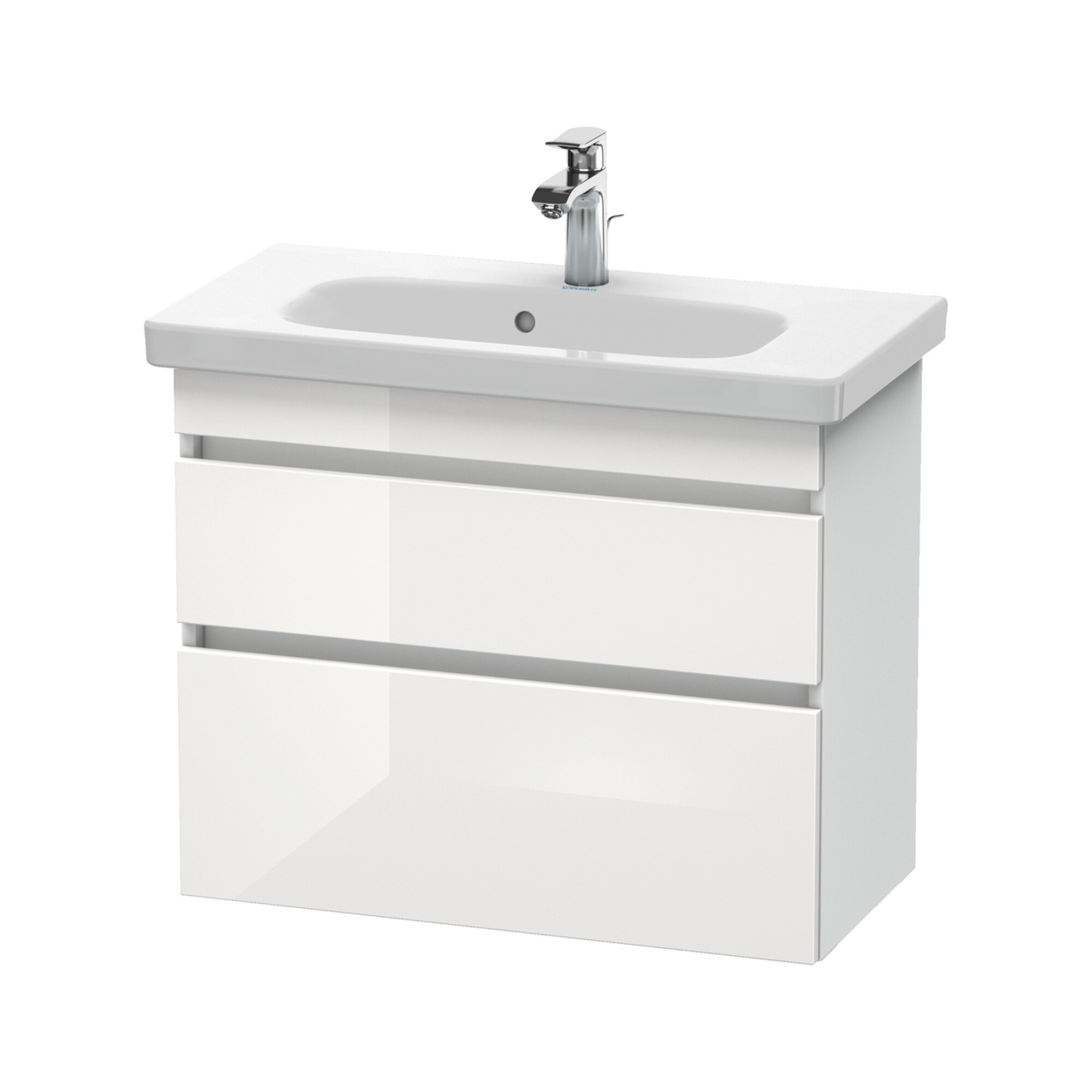 Duravit Waschtischunterschrank Com DuraStyle 73x36,8cm, w hgl/we ma, 2 SchKa., wandhängend