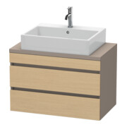 Duravit Waschtischunterschrank Com DuraStyle 80x47,8cm, Ei nat/b ma, f Kons, 2 Schub.