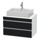 Duravit Waschtischunterschrank Com DuraStyle 80x47,8cm, Ei sw/we ma, f Kons, 2 Schub.-1