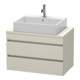 Duravit Waschtischunterschrank Com DuraStyle 80x47,8cm, Tau, f Konsole, 2 Schubkästen-1