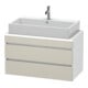 Duravit Waschtischunterschrank Com DuraStyle 90x47,8cm, tau/we ma, f Kons, 2 Schub.-1