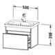 Duravit Waschtischunterschrank Comp DuraStyle 50x36,8cm, Eiche schwarz, 1 Auszug