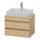 Duravit Waschtischunterschrank Comp DuraStyle 70x47,8cm, Ei Nat, f Kons, 2 Schubkästen-1