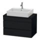 Duravit Waschtischunterschrank Comp DuraStyle 80x47,8cm, Ei sw, f Kons, 2 Schubkästen-1