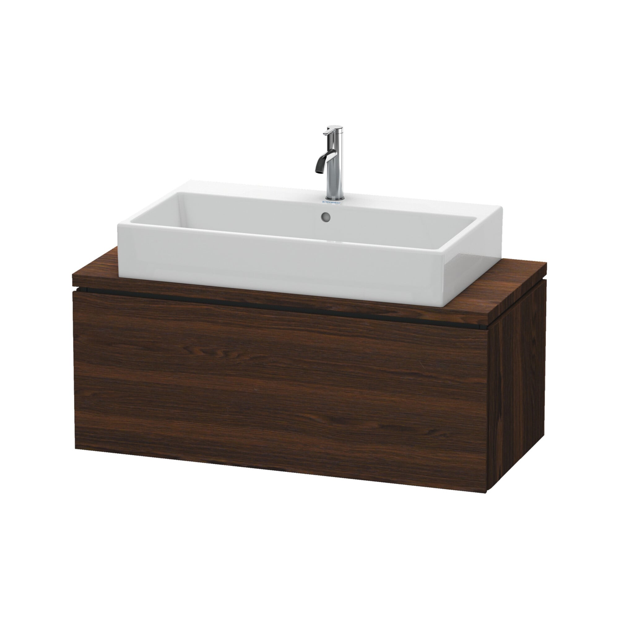 Duravit Waschtischunterschrank Compact L-Cube 102x47,7cm, Nussb geb., f Kons, 1 Auszug