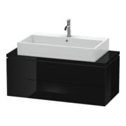 Duravit Waschtischunterschrank Compact L-Cube 102x47,7cm, sw hgl, f Kons, 2 Schub.