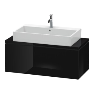 Duravit Waschtischunterschrank Compact L-Cube 102x47,7cm, sw hgl, f Konsole, 1 Auszug
