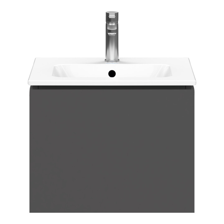Duravit Waschtischunterschrank Compact L-Cube 52x42,1x40cm, 1 Ausz., wandhängend, graph matt