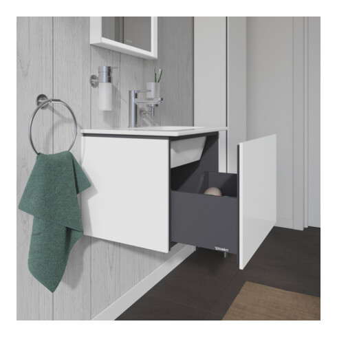 Duravit Waschtischunterschrank Compact L-Cube 52x42,1x40cm, 1 Ausz., wandhängend, we hgl