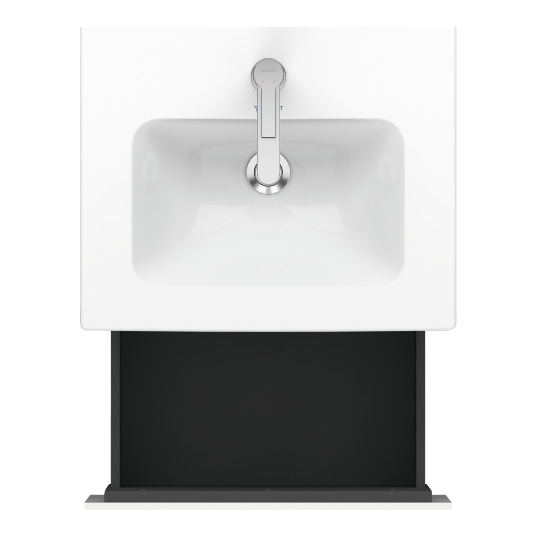 Duravit Waschtischunterschrank Compact L-Cube 52x42,1x40cm, 1 Ausz., wandhängend, weiß matt