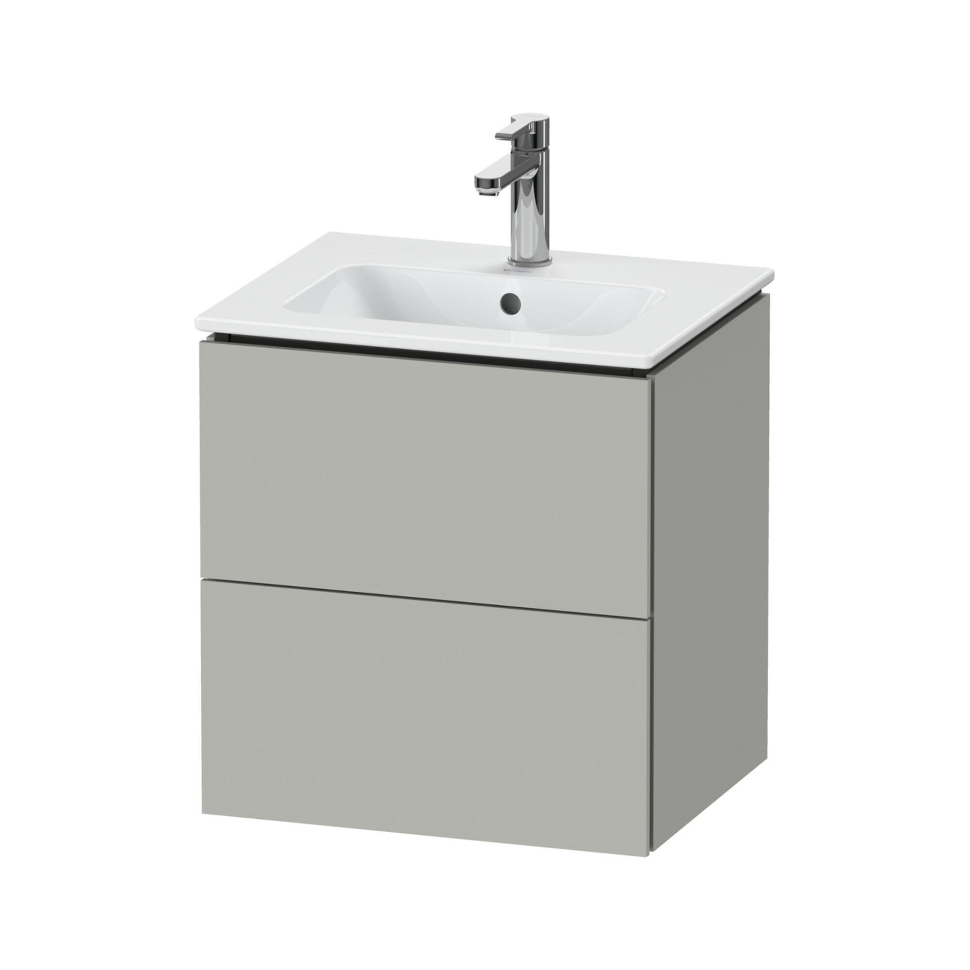 Duravit Waschtischunterschrank Compact L-Cube 52x42,1x55cm, 2 La, wandhängend, betongr ma