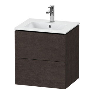 Duravit Waschtischunterschrank Compact L-Cube 52x42,1x55cm, 2 La, wandhängend, Ei dkl. geb.