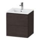 Duravit Waschtischunterschrank Compact L-Cube 52x42,1x55cm, 2 La, wandhängend, Ei dkl. geb.-1