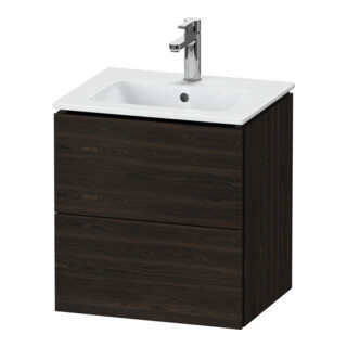 Duravit Waschtischunterschrank Compact L-Cube 52x42,1x55cm, 2 La, wandhängend, Nussb geb.