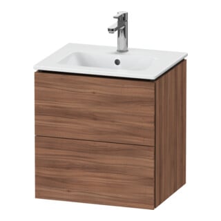 Duravit Waschtischunterschrank Compact L-Cube 52x42,1x55cm, 2 La, wandhängend, Nussb Nat