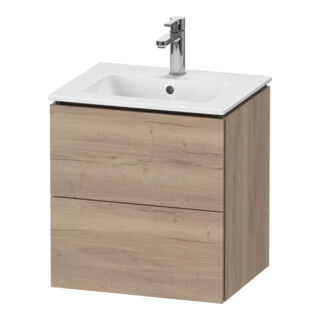 Duravit Waschtischunterschrank Compact L-Cube 52x42,1x55cm, 2 Schub., wandhängend, Ei marm.