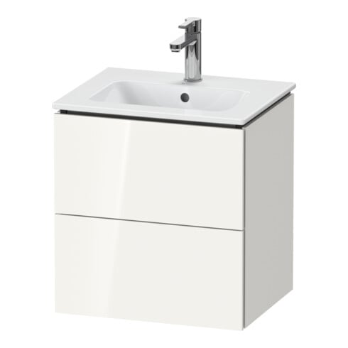 Duravit Waschtischunterschrank Compact L-Cube 52x42,1x55cm, 2 Schub., wandhängend, Ei marm.