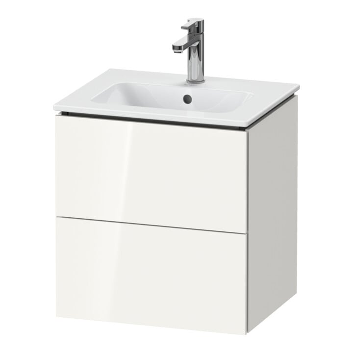 Duravit Waschtischunterschrank Compact L-Cube 52x42,1x55cm, 2 Schub., wandhängend, Ei marm.