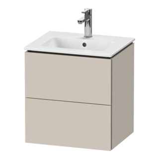 Duravit Waschtischunterschrank Compact L-Cube 52x42,1x55cm, 2 Schub., wandhängend, Tau matt