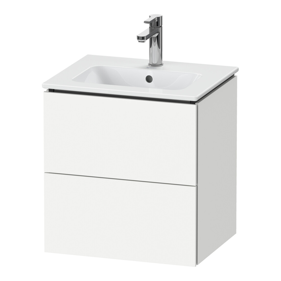 Duravit Waschtischunterschrank Compact L-Cube 52x42,1x55cm, 2 Schub., wandhängend, we. matt