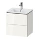 Duravit Waschtischunterschrank Compact L-Cube 52x42,1x55cm, 2 Schubk., wandhängend, bas. ma