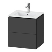 Duravit Waschtischunterschrank Compact L-Cube 52x42,1x55cm, 2 Schubk., wandhängend, graph ma-1