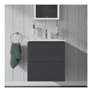 Duravit Waschtischunterschrank Compact L-Cube 52x42,1x55cm, 2 Schubk., wandhängend, graph ma-2