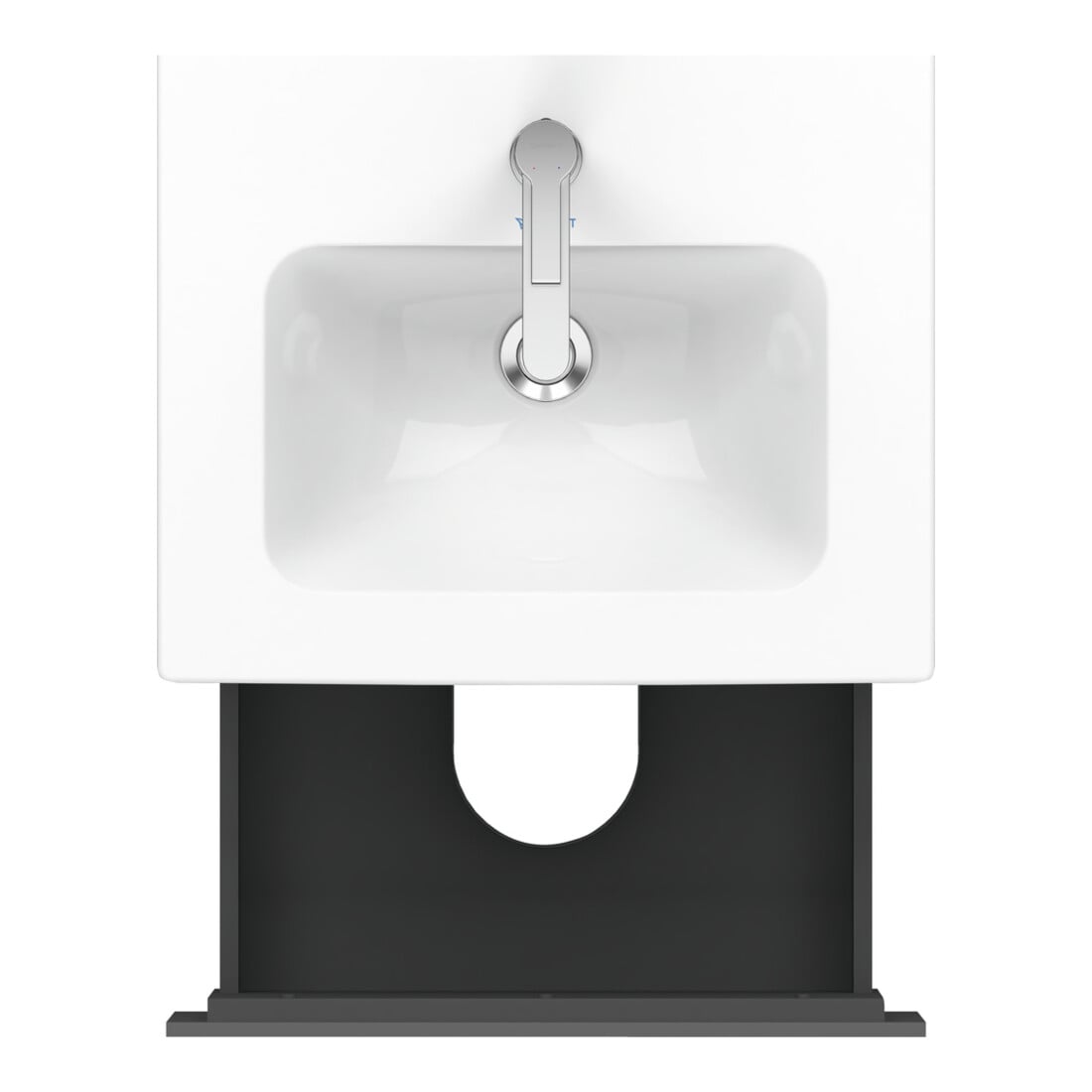 Duravit Waschtischunterschrank Compact L-Cube 52x42,1x55cm, 2 Schubk., wandhängend, graph ma