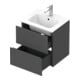 Duravit Waschtischunterschrank Compact L-Cube 52x42,1x55cm, 2 Schubk., wandhängend, graph ma