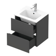 Duravit Waschtischunterschrank Compact L-Cube 52x42,1x55cm, 2 Schubk., wandhängend, graph ma-4