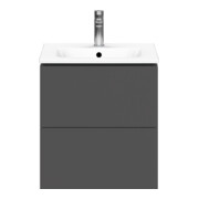 Duravit Waschtischunterschrank Compact L-Cube 52x42,1x55cm, 2 Schubk., wandhängend, graph ma-5