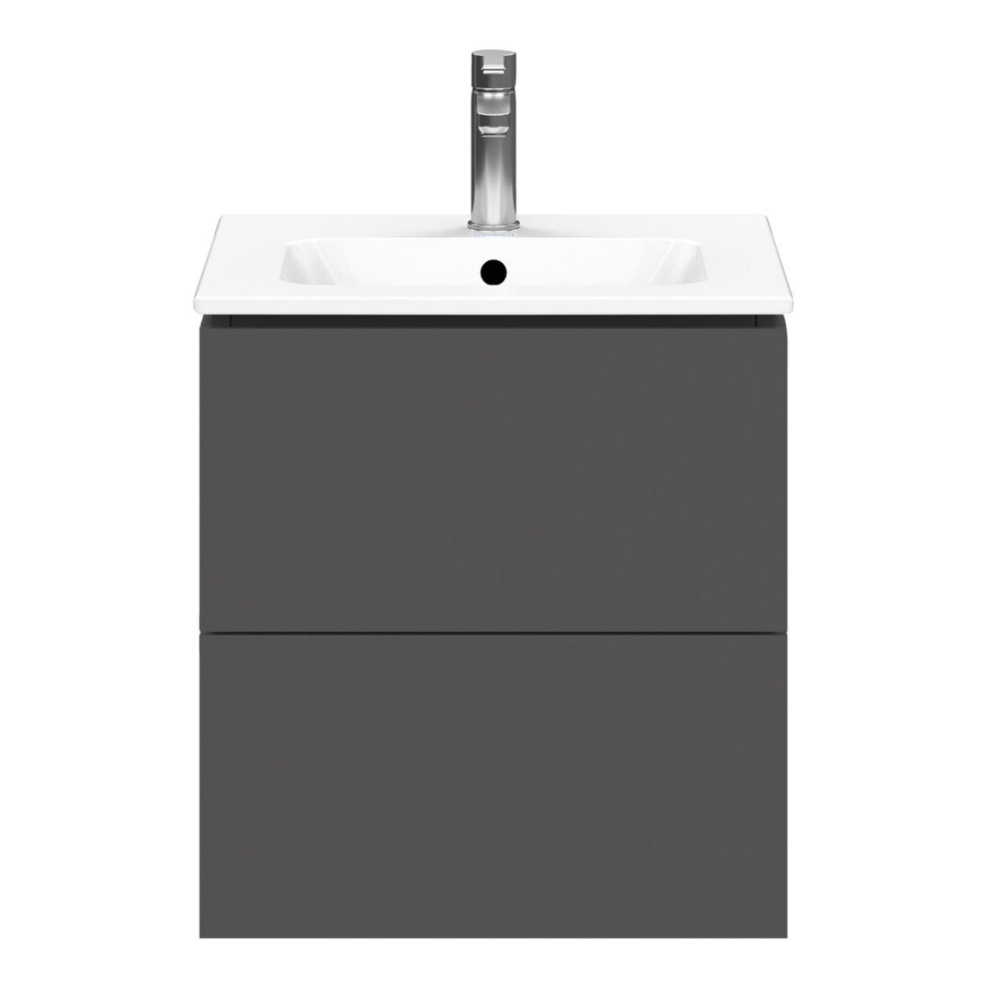 Duravit Waschtischunterschrank Compact L-Cube 52x42,1x55cm, 2 Schubk., wandhängend, graph ma