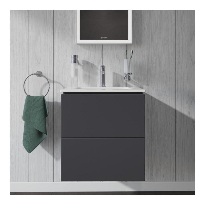 Duravit Waschtischunterschrank Compact L-Cube 52x42,1x55cm, 2 Schubk., wandhängend, graph ma