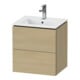 Duravit Waschtischunterschrank Compact L-Cube 52x42,1x55cm, 2 Schubk., wandhängend, med. Ei-1