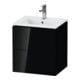 Duravit Waschtischunterschrank Compact L-Cube 52x42,1x55cm, 2 Schubk., wandhängend, sw hgl-1