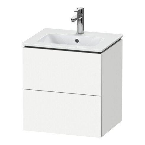 Duravit Waschtischunterschrank Compact L-Cube 52x42,1x55cm, 2 Schubk., wandhängend, we matt