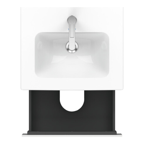 Duravit Waschtischunterschrank Compact L-Cube 52x42,1x55cm, 2 Schubk., wandhängend, we matt