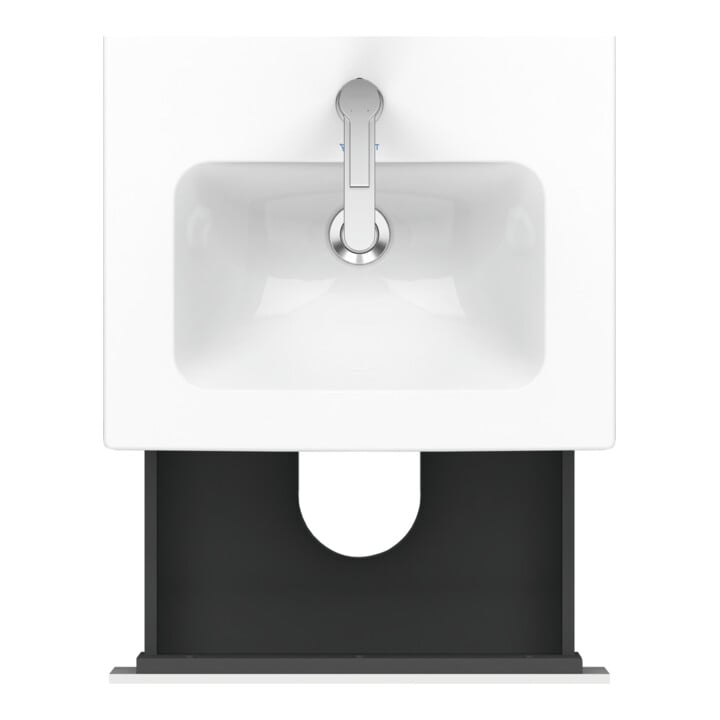 Duravit Waschtischunterschrank Compact L-Cube 52x42,1x55cm, 2 Schubk., wandhängend, we matt