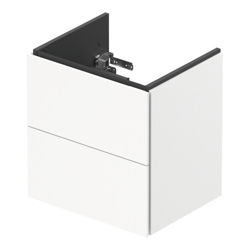 Duravit Waschtischunterschrank Compact L-Cube 52x42,1x55cm, 2 Schubk., wandhängend, we matt