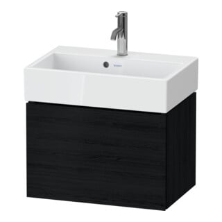 Duravit Waschtischunterschrank Compact L-Cube 58,4x39,1x39,4cm, 1 Ausz., wandhängend, Ei sw